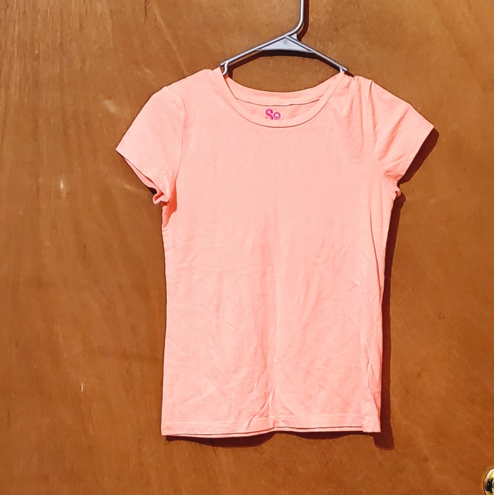So Brand Girls' Lightweight Peach Cap Sleeved T-shirt XL/ 16